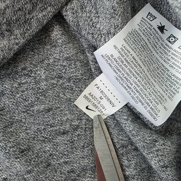 Nike Sportswear Gym Vintage Long Sleeve Shirt Grey AA2015-091 Womens Medium - Picture 7 of 10